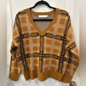 Anthropologie ASTR houndstooth plaid pullover Women’s Size Large
